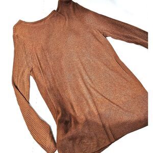 Apt. 9 Lightweight Long Sleeve Knit Scoop Neck Sweater Brown Women's Size XXL